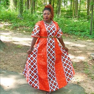 Orange Vacation Summer Dress